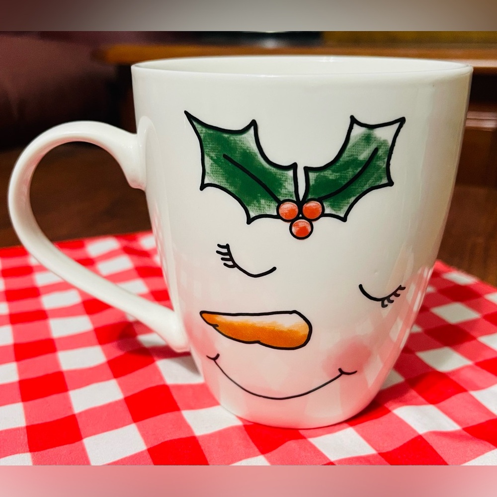 Pfaltzgraff Everyday mug Mrs Snowman Christmas Holiday White China